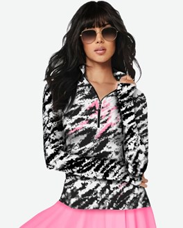 Jamie Sadock Long  Sleeve Solar Polo - Rorshach